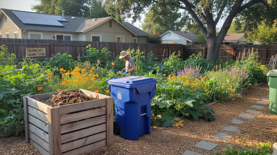 Sacramento lifestyle showcasing sustainable practices and zero-waste initiatives.