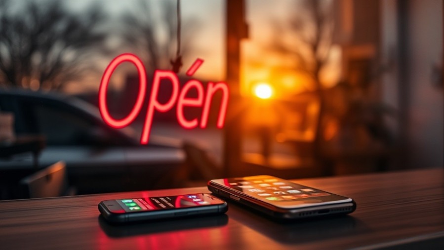 Owner flips 'Open' sign at sunrise, highlighting Instagram marketing strategies and engagement.