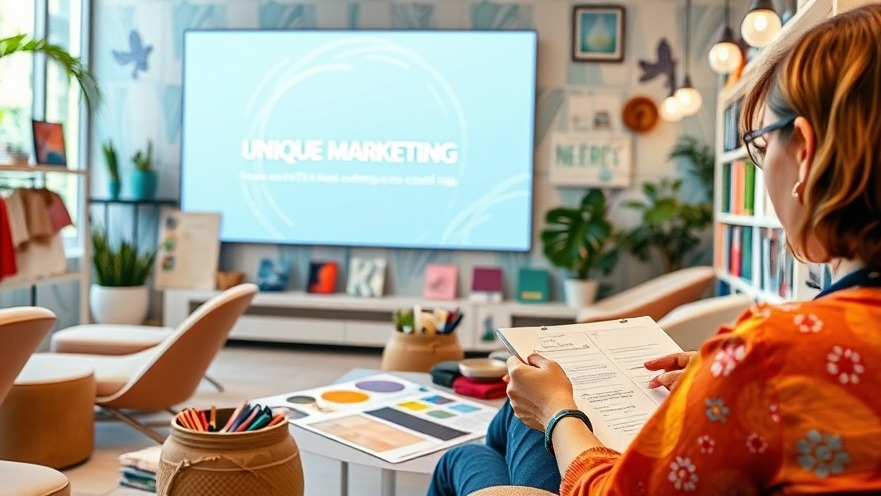 Spa owner brainstorming unique marketing ideas, showcasing consumer engagement & authentic storytelling.