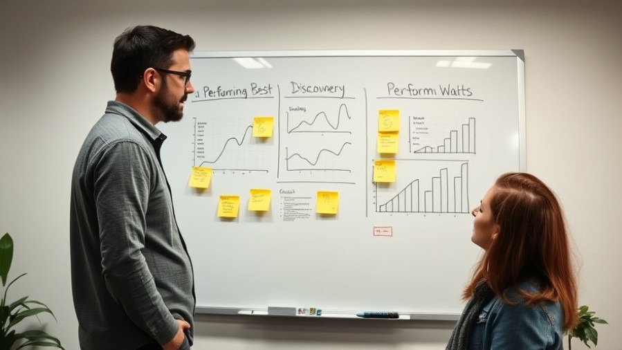 Small business owner refining content strategy with team collaboration.