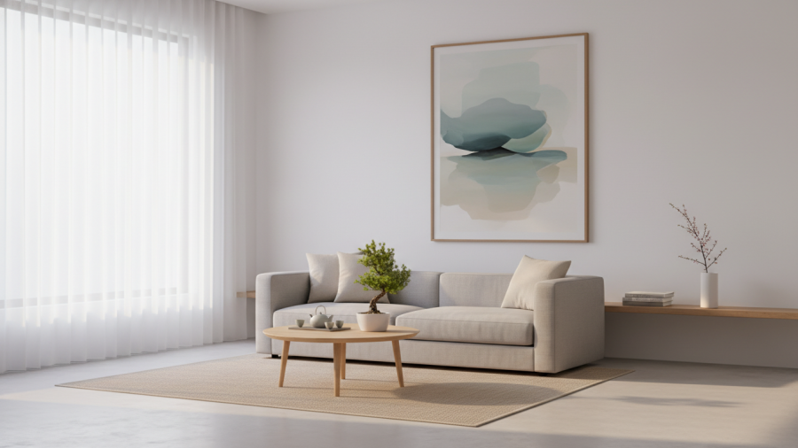 Minimalist living promotes sustainable living lifestyle by focusing on value over clutter.