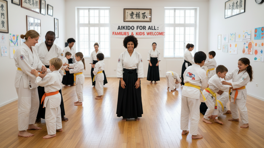 Inclusive Aikido classes for families in Sacramento at Aikiso Center