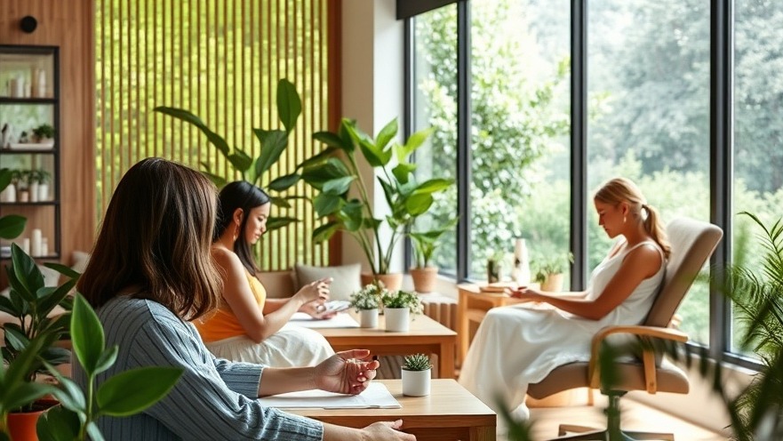 Serene modern nail salon showcasing Nature Love Salon’s eco-friendly philosophy.
