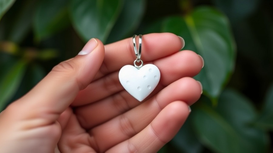 Heart-shaped charm symbolizes healthy aging and care for internal health.