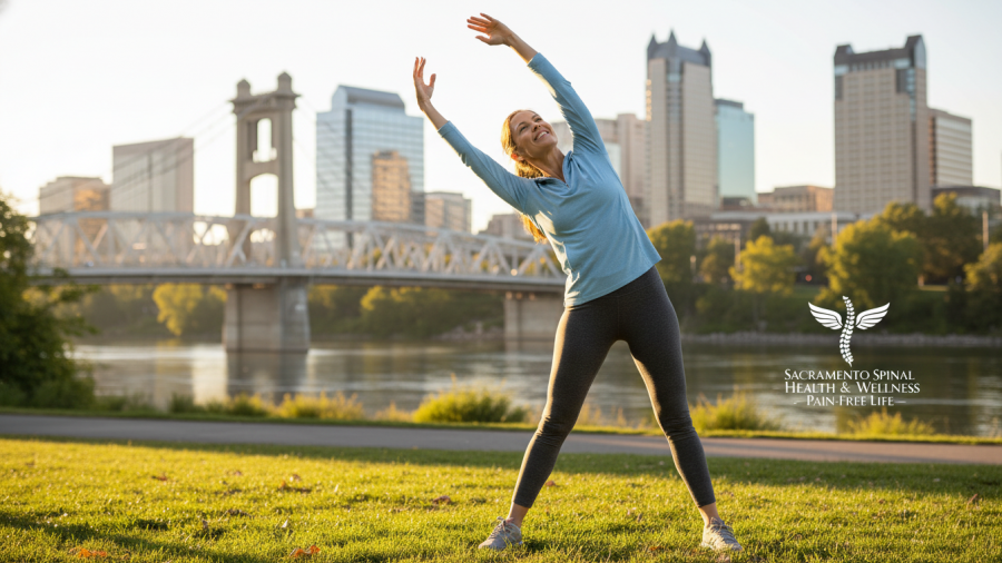 Sacramento resident experiencing pain-free movement after spinal decompression therapy.