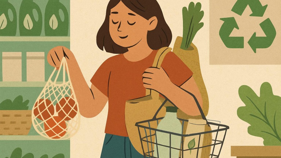 Eco-friendly shopping emphasizes consistent, ethical alternatives for sustainability.