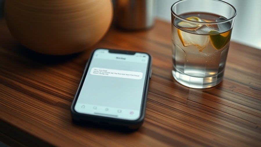 Softly lit phone on spa counter, blending digital ease with calm connection.