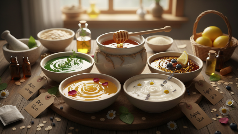 Explore honey skincare products for various skin types and benefits.