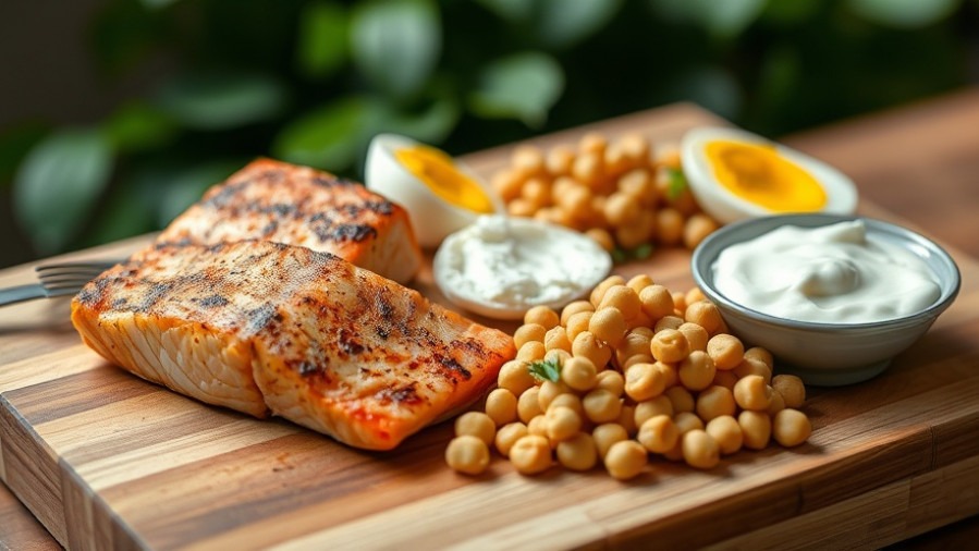 Close-up of protein-rich foods for gut microbiome and local nutrition.