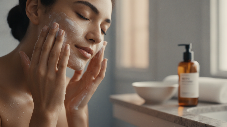 Discover essential skincare ingredients for effective cleansing in skin health.
