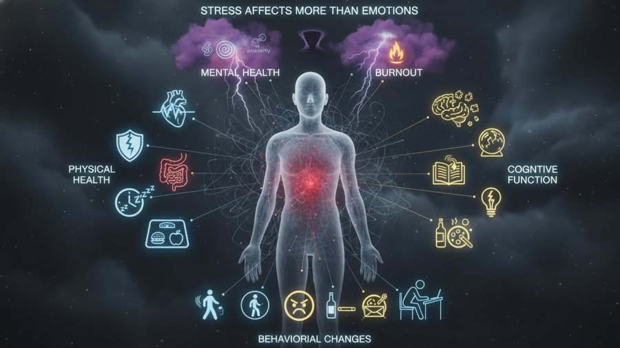 Stress impacts emotions and inflammation; adopt an anti-inflammatory lifestyle for wellness.