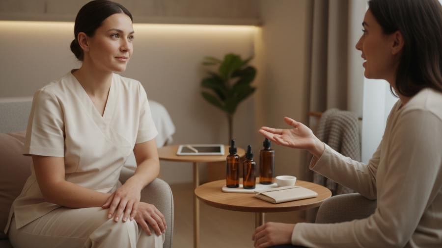 Human-centered spa consultation enhancing customer engagement in spas.