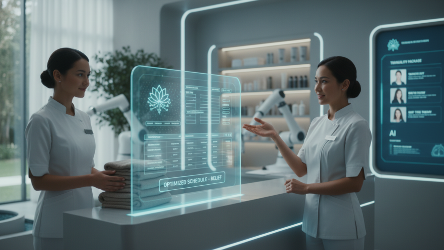 AI in spa operations provides relief from operational burnout in spas.