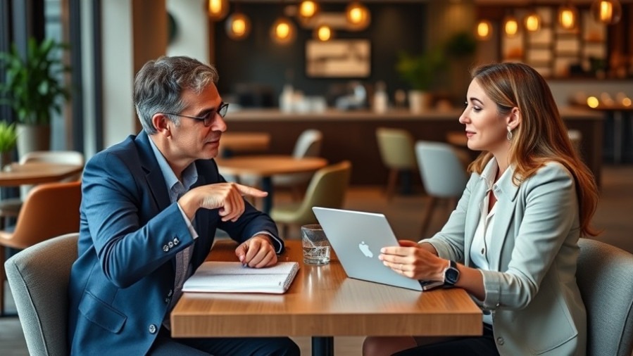 Business partners discussing digital marketing for spas over lunch, inspiring growth.