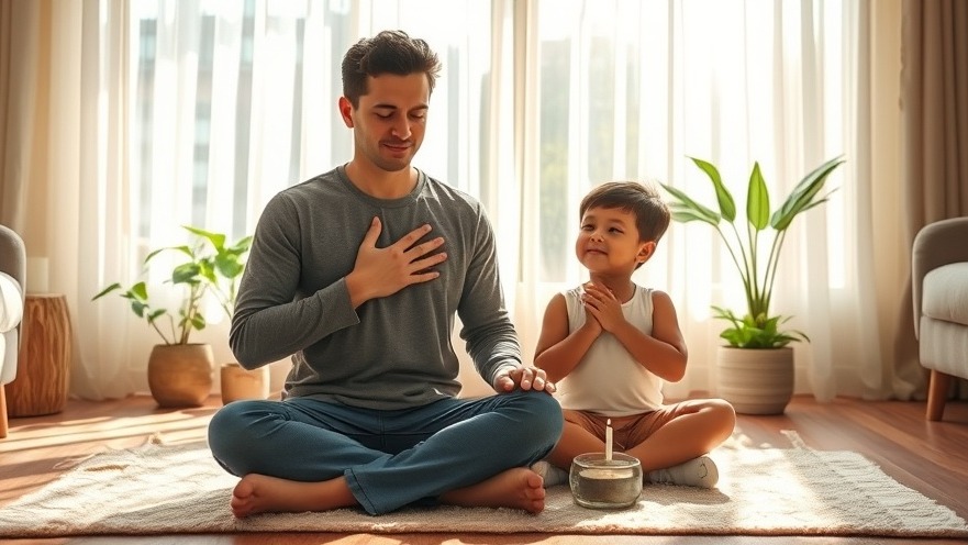 Mindfulness for Kids: Parent and child practicing emotional regulation through breathing exercises.