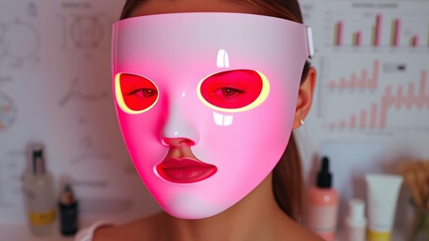 Person wearing a modern red light therapy mask, showcasing infrared light therapy benefits for skin health.