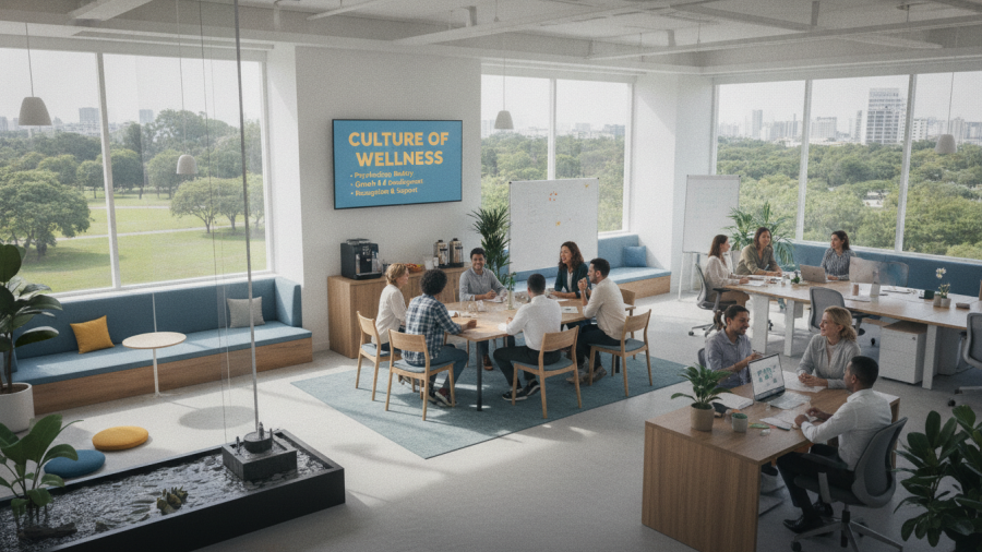 Enhancing employee wellness in the spa industry through positive workplace culture.