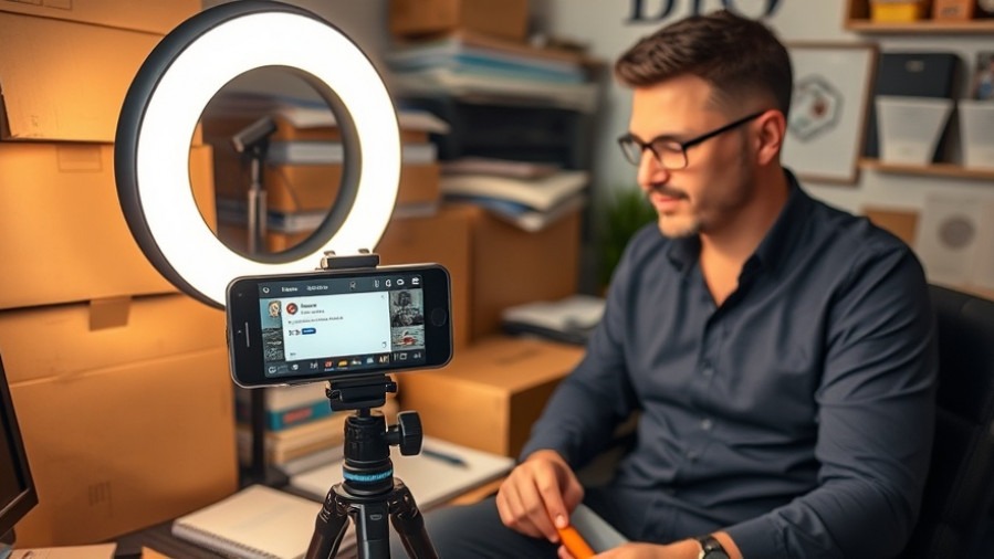 Busy entrepreneur multitasking for optimal Instagram posts and engagement growth.