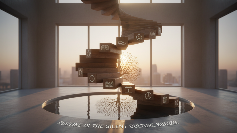 Routine as a foundation for spa leadership wellness and burnout prevention.