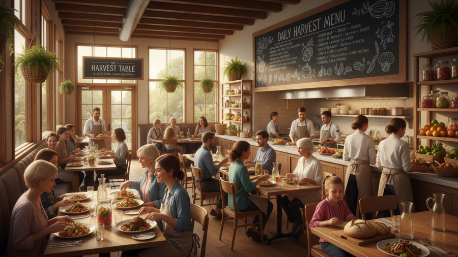 Community focused local sourcing restaurant offering seasonal regional dishes.