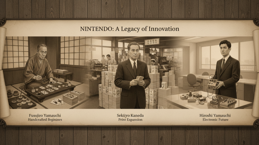 Timeline of Nintendo's legacy: leadership from tradition to innovation.