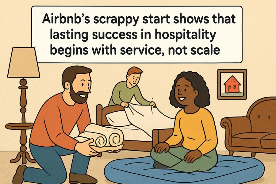 Airbnb origin story lessons: Success in hospitality starts with service.