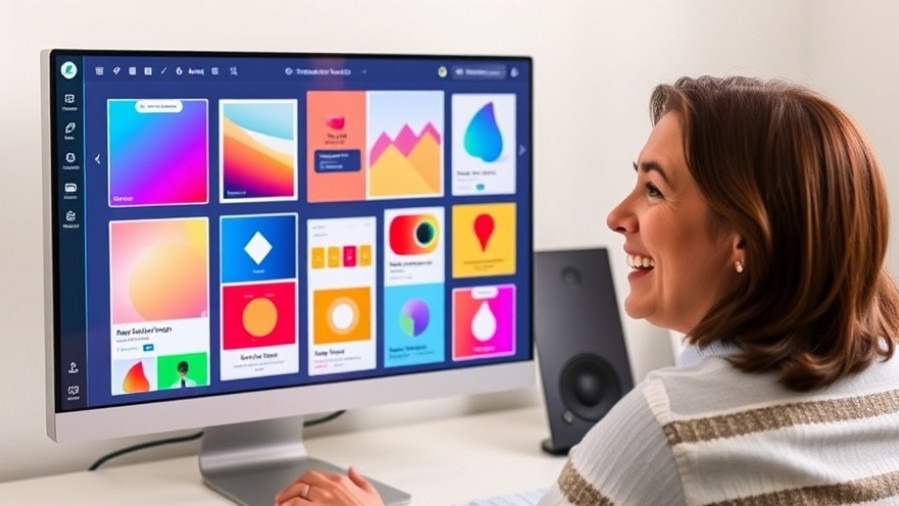 Using AI marketing tools for creative social media graphics in a digital workspace.
