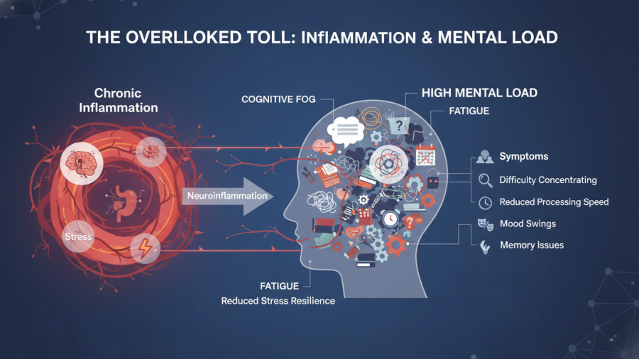 Explore how inflammation and mental load contribute to chronic fatigue and brain fog.