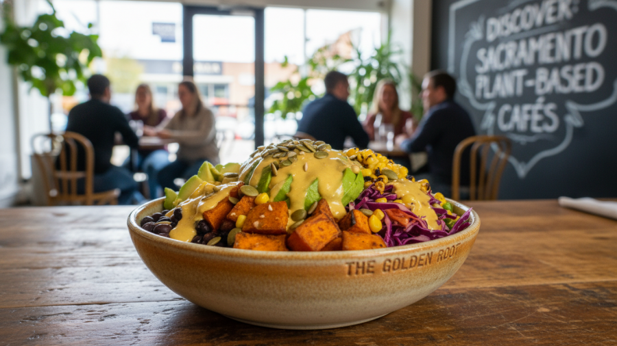 Explore Sacramento's plant based cafe scene for holistic dining and community.