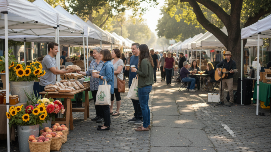 Experience the charm of Midtown Farmers Market in Sacramento for weekly grocery shopping.