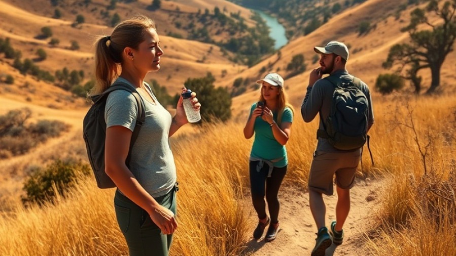 Hikers enjoying Sacramento's scenic trails with golden grass and oaks.