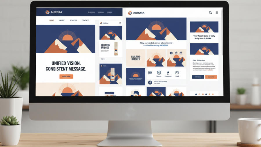 Unified brand messaging across website, Instagram, Facebook, and email.