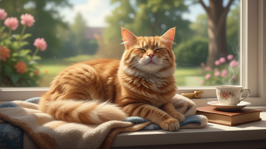 Curious cat enjoying home safety, highlighting cat behavior tips and secure your cat indoors.