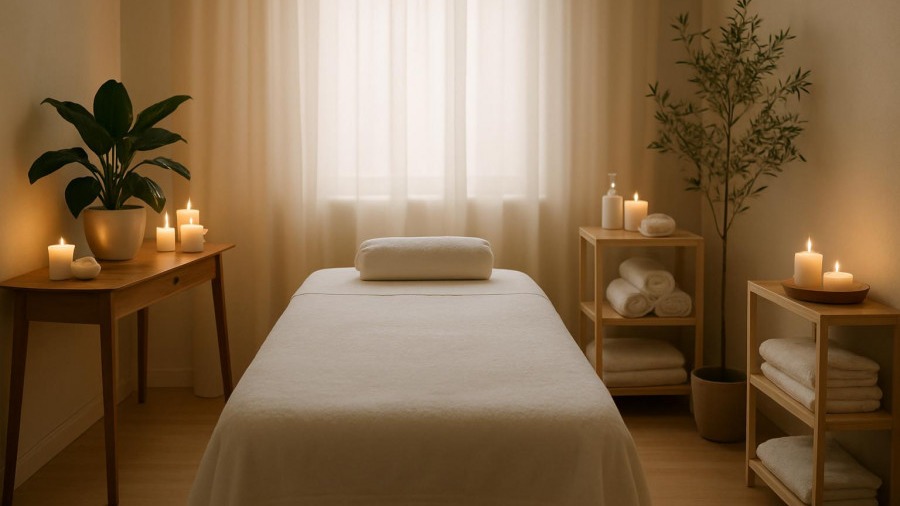 Spa retreat ambiance for weekday appointments and relaxation.