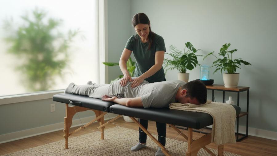 Gentle chiropractic adjustment for effective sciatica treatment in Sacramento.