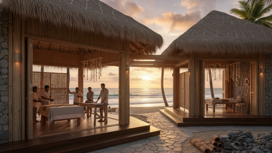 Beachfront spa experience showcasing a serene atmosphere, comparing San Diego spa options.