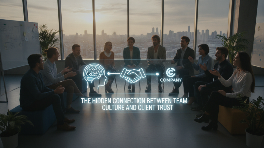 Exploring team culture's impact on client trust in spa businesses.