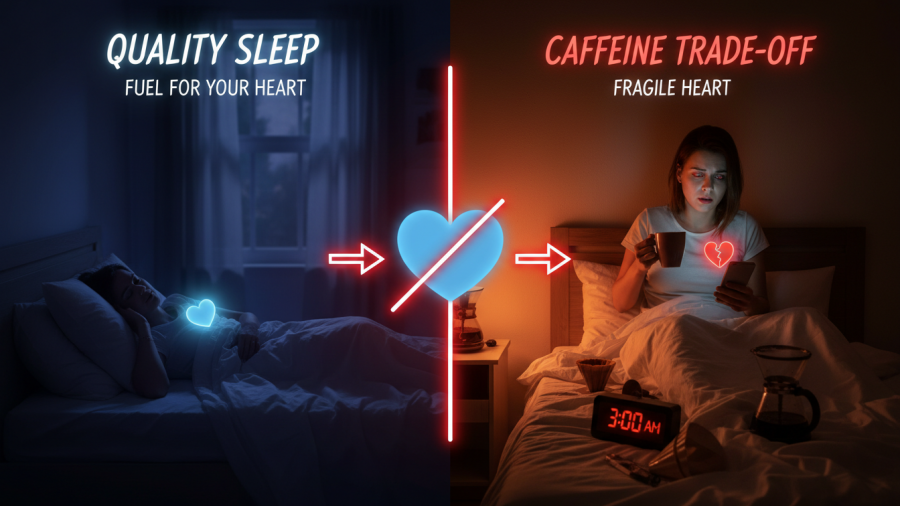 Explore how moderate coffee intake impacts heart health and sleep quality.