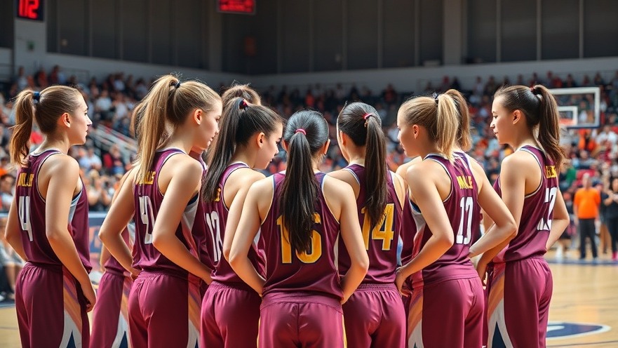 Energetic high school basketball team huddle during CIF State Championship, showcasing team chemistry.