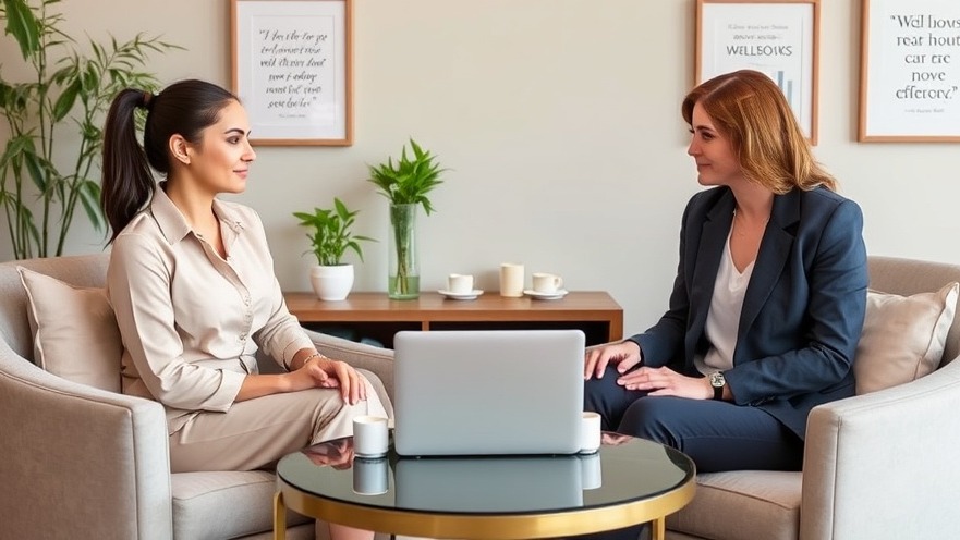 Spa professionals review QuickBooks reports in a serene lounge.