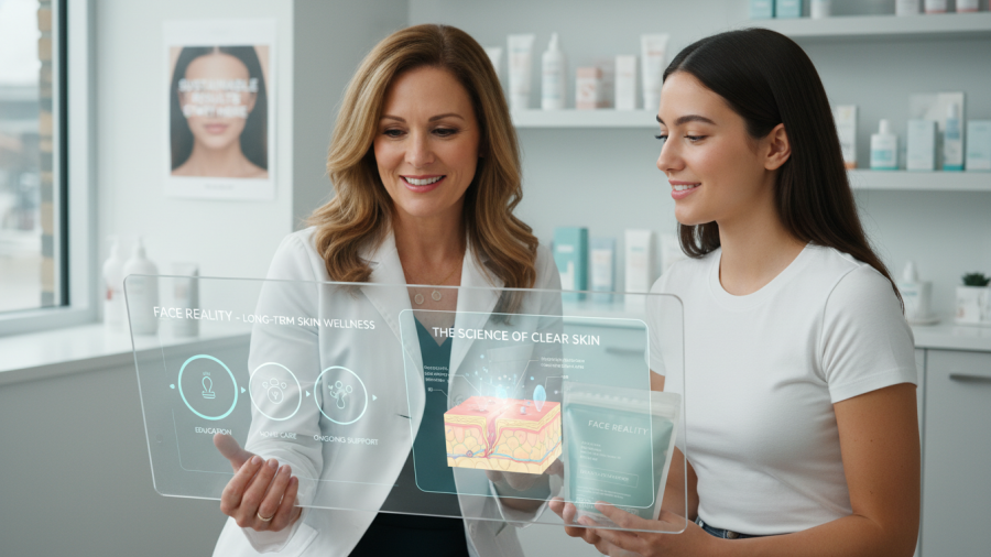 Face Reality emphasizes long-term acne education in 2026 spa skincare trends.