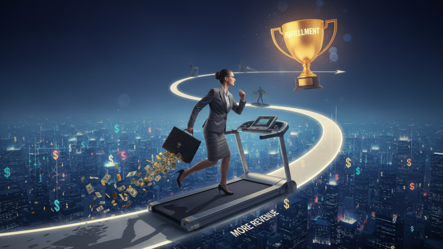 Billionaire success mindset insights on revenue vs fulfillment in business.