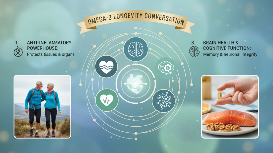Discover how omega-3 impacts biological aging and cardiovascular health.