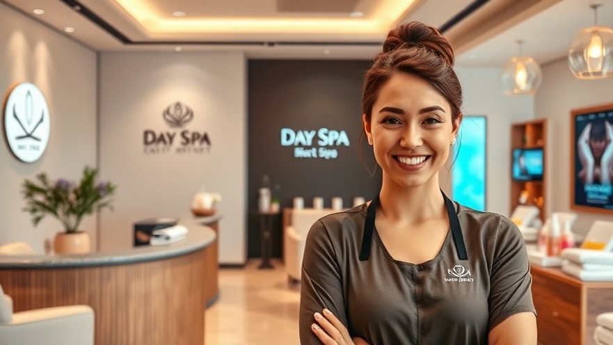 Elegant day spa interior showcasing branding consistency with AI branding tools.