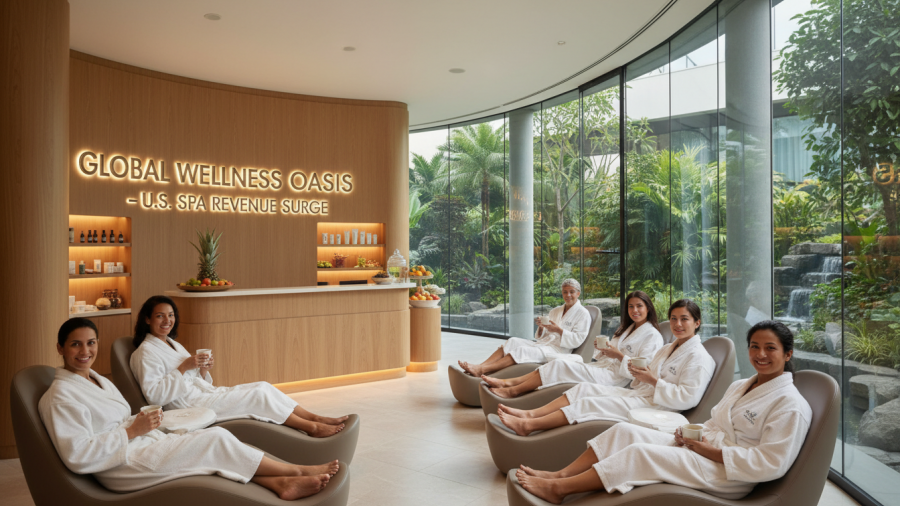 Expanding global wellness economy with record U.S. spa revenue.