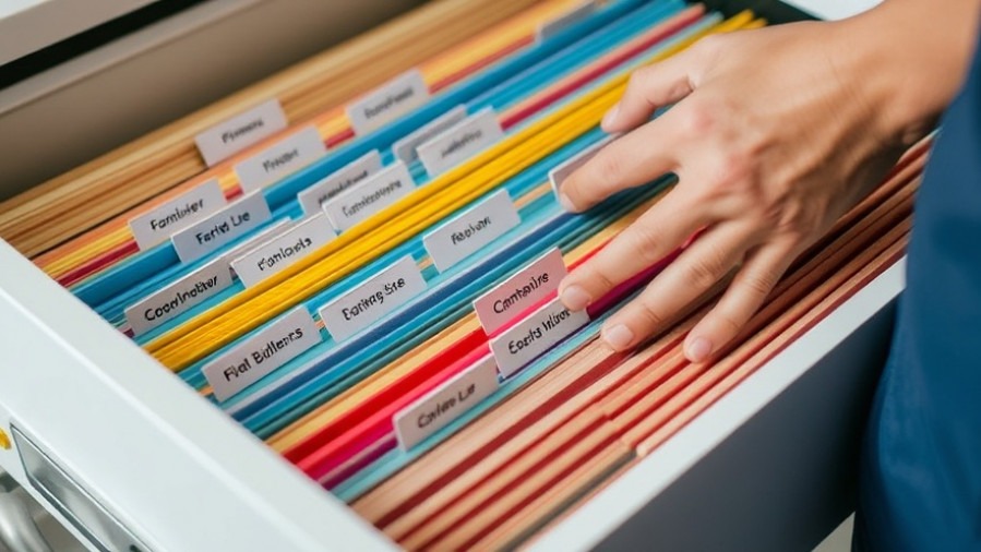 Organized files symbolize how Large Language Models enhance AI search strategies.