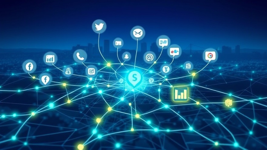 Dynamic digital marketing trends in Sacramento illustrated by a vibrant digital map.