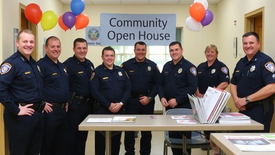 Smiling Sacramento PD officers at a community open house, promoting career opportunities in law enforcement.