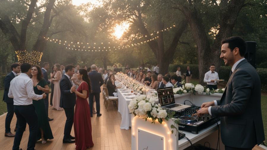 An event DJ creates memorable experiences through music, enhancing connection and atmosphere.