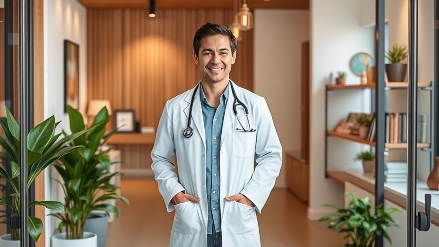Compassionate naturopathic doctor welcomes patients at modern Sacramento wellness clinic.